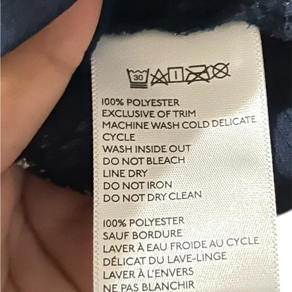 Maeve Anthropologie Navy Gold Floral Sheer Blouse medium - Picture 5 of 5